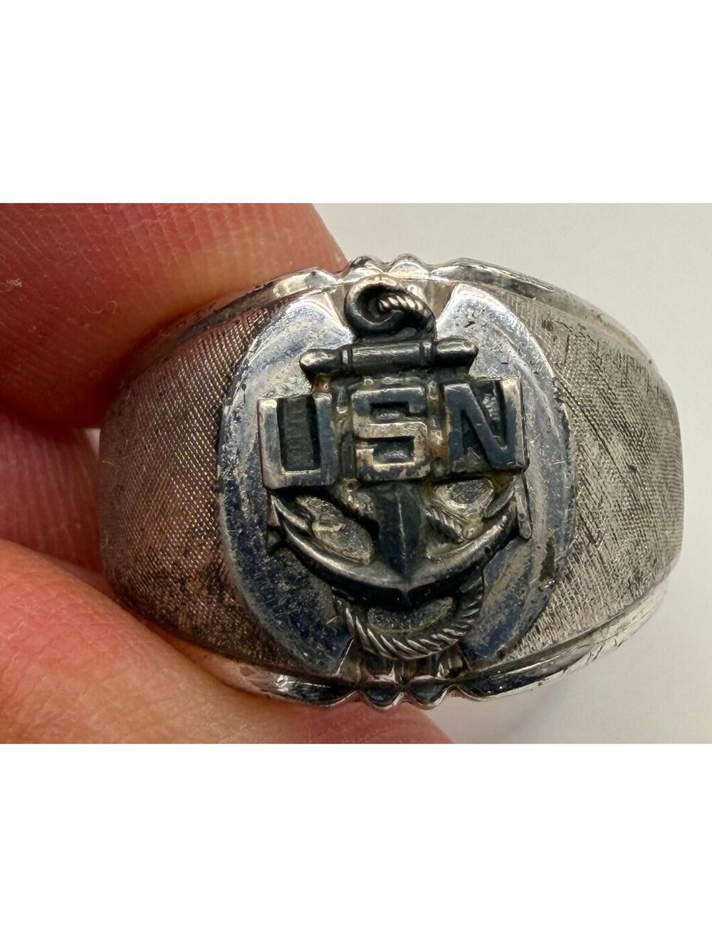 Usn Navy Ring United States Sterling Silver Dee Bee Vintage